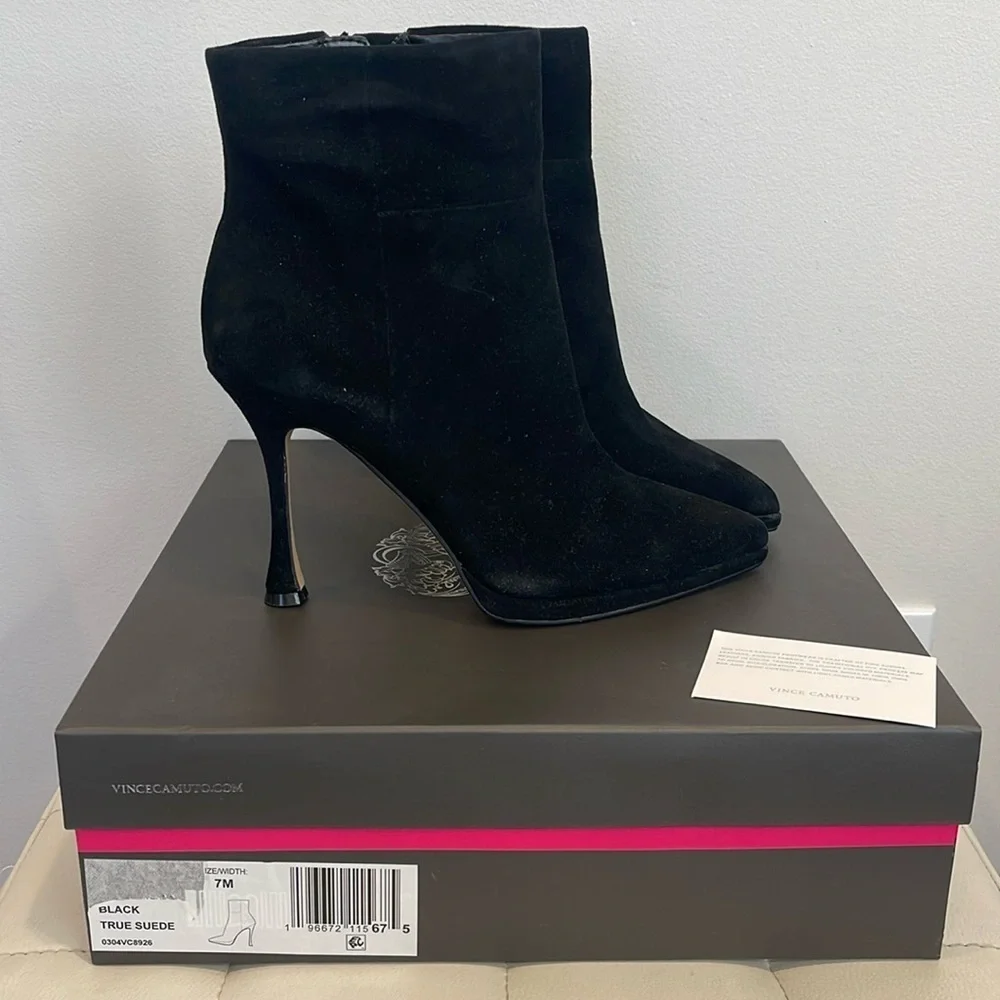 Vince Camuto Women's Pitonnda Stiletto Heel Dress Bootie Ankle Boot size 7 New